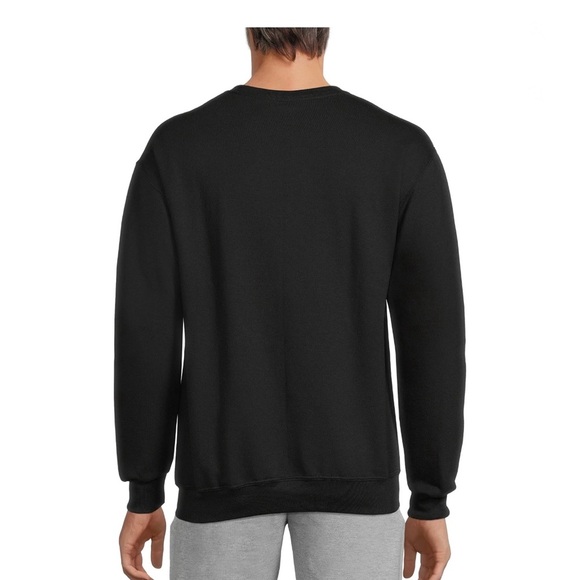 Athletic Works Men's Black Fleece Crewneck Sweatshirt, Size XL - Picture 4 of 9